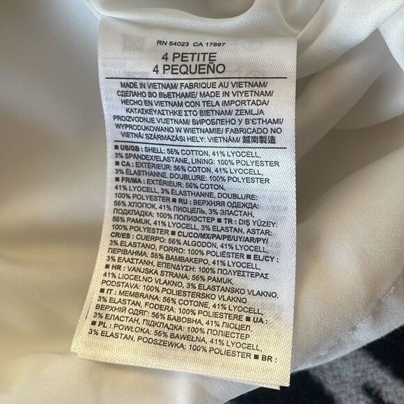 Banana republic white envelope mini asymmetrical mini dress sleeveless size 4 - Picture 9 of 10